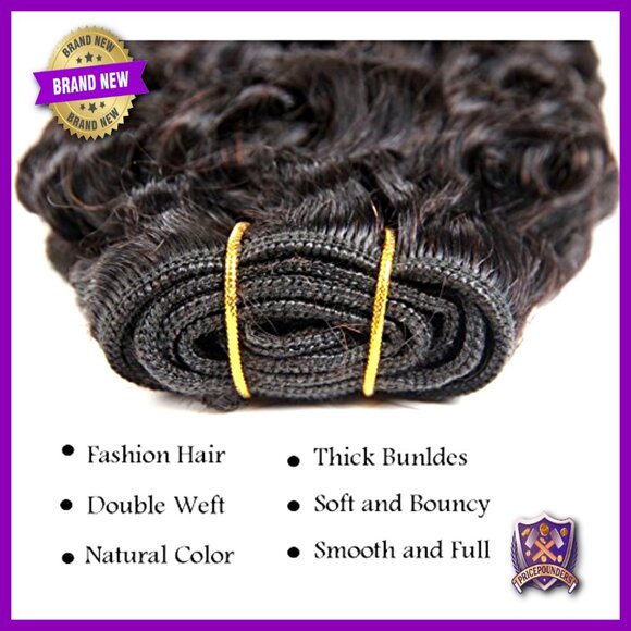 4 Brazilian Kinky Curly Human Hair Bundles 10 Inch Virgin Weave main image 5